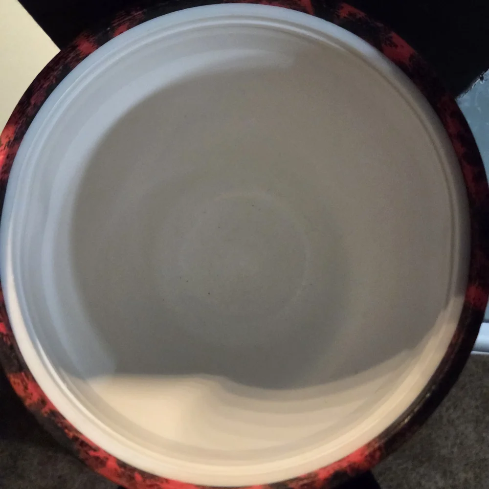 Vintage MCM Thermo Ice Bucket Black & Red, Silver Tone - Very GROOVY! 1960s!!
